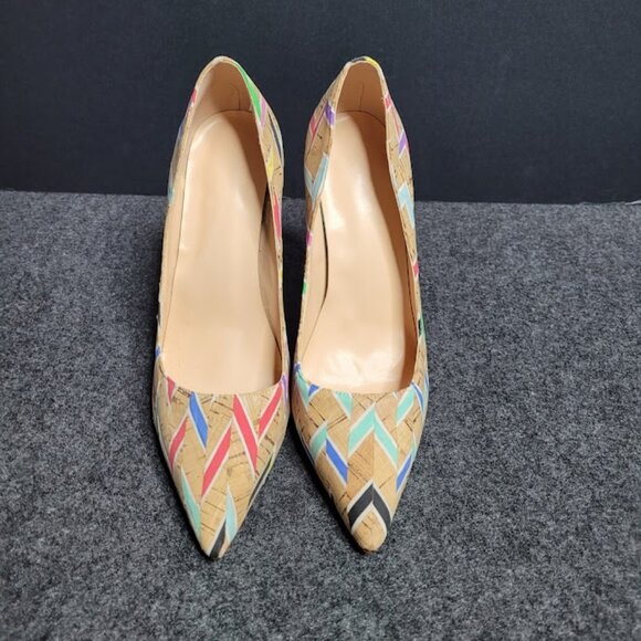 Unbranded Colorful Geo Print High Heels Size 39 US 8.5 - Picture 3 of 10